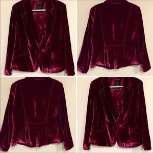 Velvety burgundy jacket